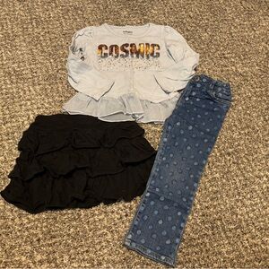 Toddler Girl 3T Mixed Top & Bottom Bundle